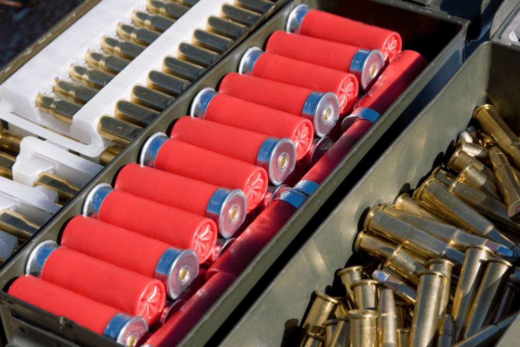 ammo inventory - JSD Supply | Premier Gun Parts And Accessories various types of ammunition next to each other while doing an inventory count