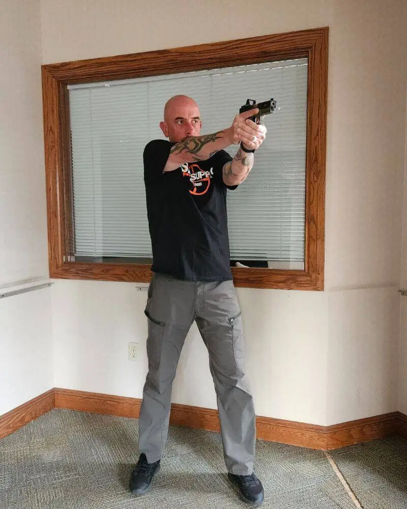 image-9 - Premier Gun Parts And Accessories | JSD Supply Demonstration of Chapman shooting stance
