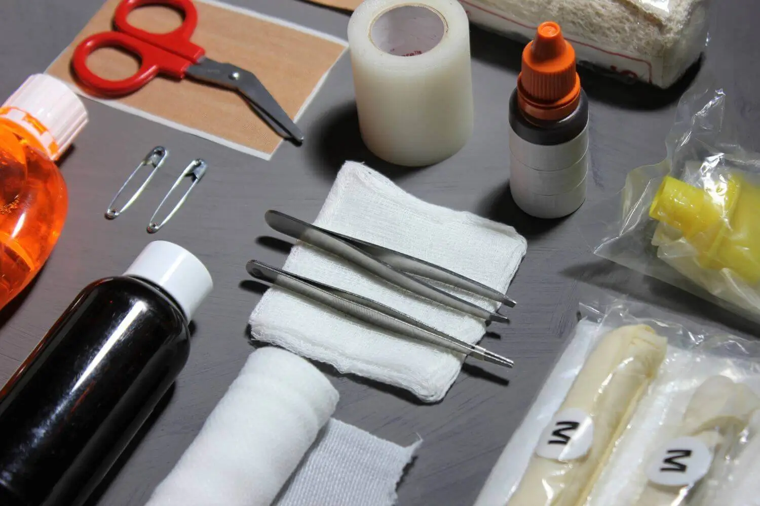 image-2 - Premier Gun Parts And Accessories | JSD Supply Contents of a first aid kit laid on a table