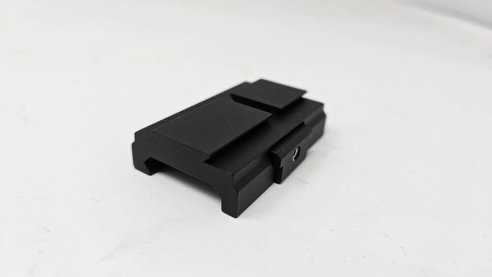 Top view of Gideon Optics low picatinny rail mount for ACRO footprint