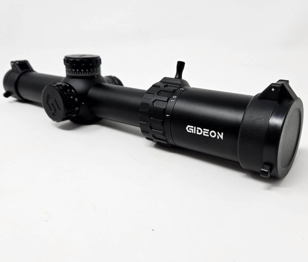 Front angled view of Gideon Optics Guardian 1-8x24 FFP