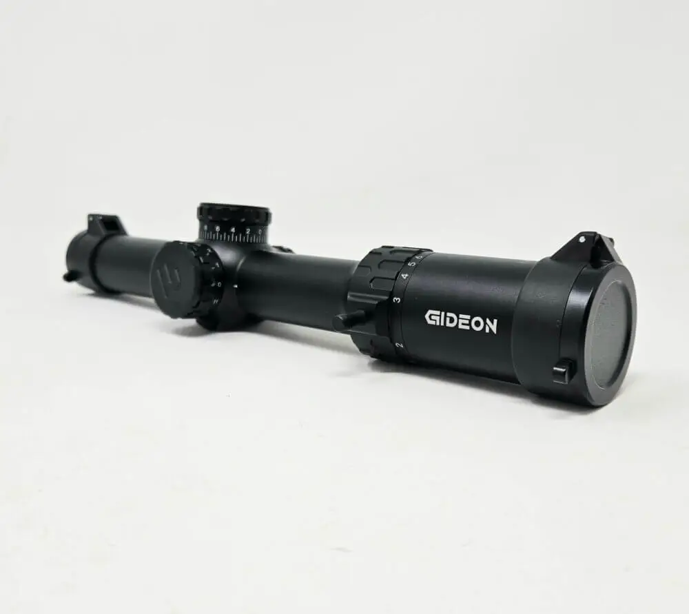 Full side view of Gideon Optics Guardian 1-8x SFP