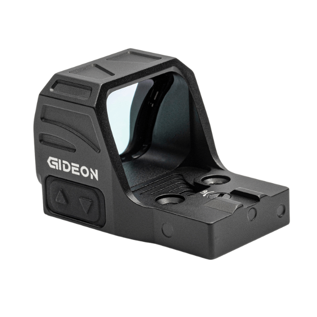 732216475-gideon-optics-storm-side-angled-view - JSD Supply | Premier Gun Parts And Accessories Side angled view of Gideon Optics Storm red dot sight